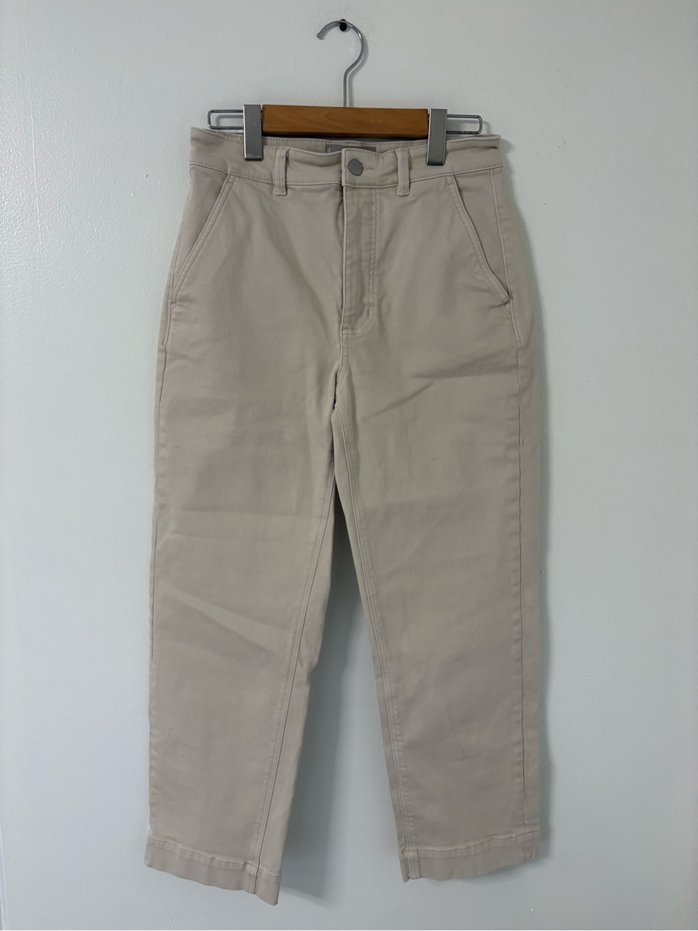 Everlane Light Beige Straight-Leg Pants